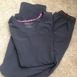 Heart soul grey scrubs